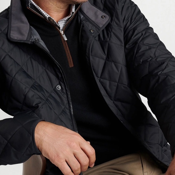 Peter Millar Suffolk Coat Crown Black - Picture 2 of 6